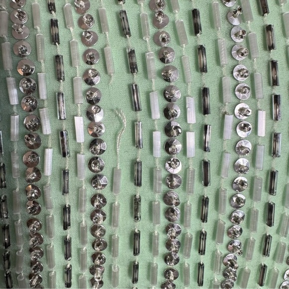 Vintage Jack Bryan Mint Green Beaded Sequin Evening Gown Dress SZ 12 Fairycore - Picture 10 of 14